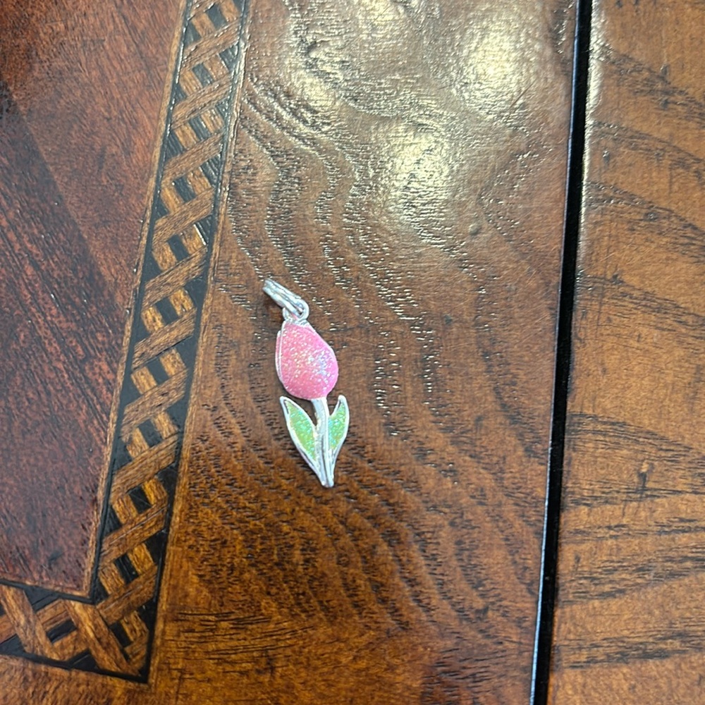 Sterling silver, tulip charm